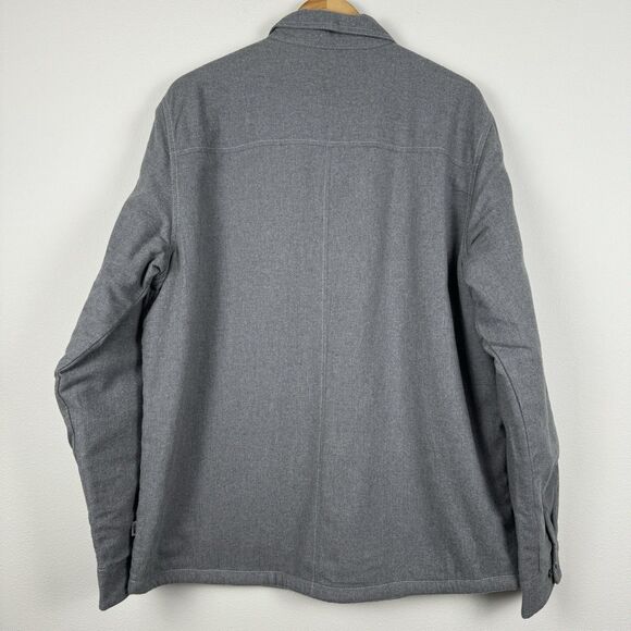 The North Face Campshire Shirt Jacket Mens Large Gray Sherpa Lined Organic Fiber - Picture 8 of 8